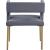 Caleb Velvet Dining Chair with Brushed Gold Iron Legs