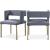 Caleb Velvet Dining Chair with Brushed Gold Iron Legs