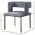 Caleb Velvet Dining Chair with Brushed Gold Iron Legs