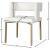 Caleb Faux Leather Dining Chair with Brushed Gold Iron Legs