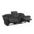Nutmeg Polyester Fabric Double Reclining Sofa