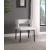 Caleb Faux Leather Dining Chair with Matte Black Iron Legs
