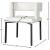 Caleb Faux Leather Dining Chair with Matte Black Iron Legs