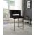 Caleb Velvet Counter Stool with Brushed Gold Iron Legs