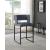 Caleb Velvet Counter Stool with Matte Black Iron Legs