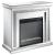 Lorelai Rectangular Freestanding Mirrored Fireplace
