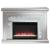 Gilmore Rectangular Freestanding Mirrored Fireplace