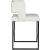 Caleb Faux Leather Counter Stool with Matte Black Iron Legs