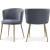 Skylar Velvet Dining Chair with Brushed Gold Iron Legs