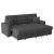 McCafferty Polyester Fabric Sectional w/Pull-out Bed & Hidden Storage