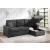 McCafferty Polyester Fabric Sectional w/Pull-out Bed & Hidden Storage