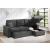 McCafferty Polyester Fabric Sectional w/Pull-out Bed & Hidden Storage