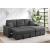 McCafferty Polyester Fabric Sectional w/Pull-out Bed & Hidden Storage