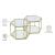 Sei 2-Piece Glass Coffee Table with Brushed Gold Base