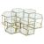 Sei 7-Piece Glass Coffee Table with Brushed Gold Base