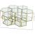 Sei 7-Piece Glass Coffee Table with Brushed Gold Base
