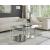 Sei 5-Piece Glass Coffee Table with Brushed Chrome Base