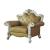 Picardy Wood/PU Living Room Set