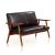 Arch Duke 51.2-inch Faux Leather 2-Seater Loveseat