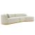 Daria Chenille Sofa Sectional w/Pillows 