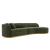 Daria Chenille Sofa Sectional w/Pillows 