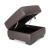 Gaia Fabric/Leather Square Storage Ottoman