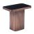 Marcos Rectangular Glass/Steel Side Table