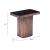 Marcos Rectangular Glass/Steel Side Table