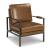 Peacemaker Faux Leather/Metal Accent Chair