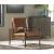 Peacemaker Faux Leather/Metal Accent Chair