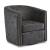 Brentlow Faux Leather/Metal Swivel Accent Chair