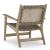 Jameset Leather/Wood Accent Chair