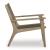 Jameset Leather/Wood Accent Chair