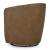 Kierreys Leather/Metal Swivel Accent Chair