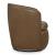 Kierreys Leather/Metal Swivel Accent Chair