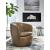 Kierreys Leather/Metal Swivel Accent Chair