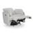 Alainmont Next-Gen Nuvella Polyester Swivel Power Recliner