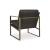 Bradett Leather/Metal Accent Chair