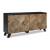 Robin Ridge 4-Door Accent Cabinet | Two-Tone Brown Sideboard