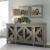 Fossil Ridge 4-Door Wood Accent Cabinet | Gray Storage