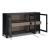 Lenston Horizontal 3-Door, 2-Drawer Accent Cabinet | Black & Gray