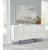 Ornawel 4-Door Accent Cabinet | Distressed White Wood & Metal