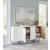 Ornawel 4-Door Accent Cabinet | Distressed White Wood & Metal