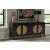 Cliffiings 4-Door Wood Accent Cabinet | Cane & Black Finish