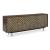 Dreggan 4-Door Wood Accent Cabinet | Brown & Gold Glam
