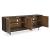 Dreggan 4-Door Wood Accent Cabinet | Brown & Gold Glam