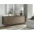 Dreggan 4-Door Wood Accent Cabinet | Brown & Gold Glam