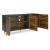 Darrey 3-Door Wood Accent Cabinet | Natural Brown Storage