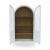 Dagandale Arched Accent Cabinet | White & Natural Display