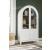 Dagandale Arched Accent Cabinet | White & Natural Display